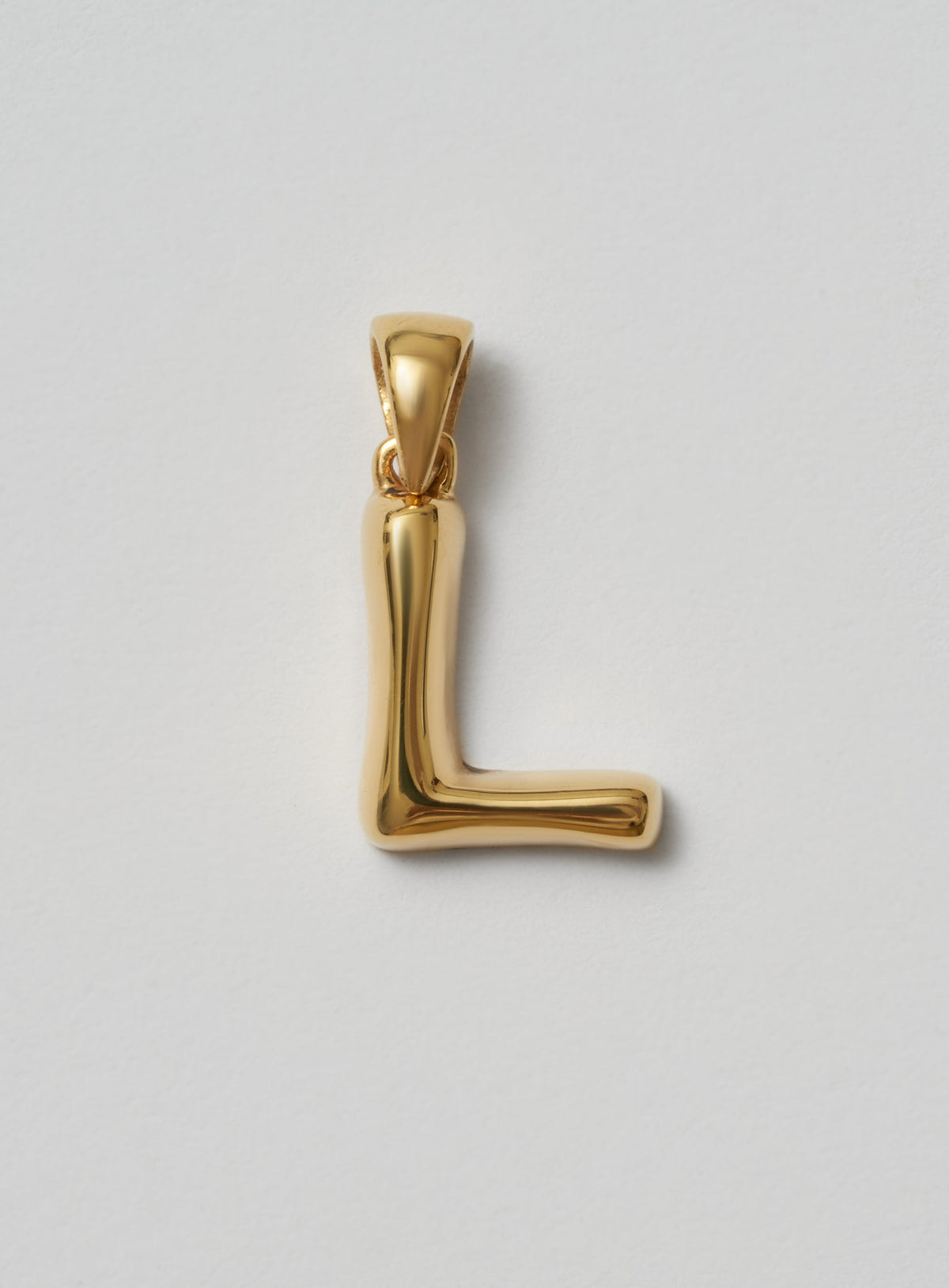 Helium Letter Plain 18K Forgyldt Halskæde