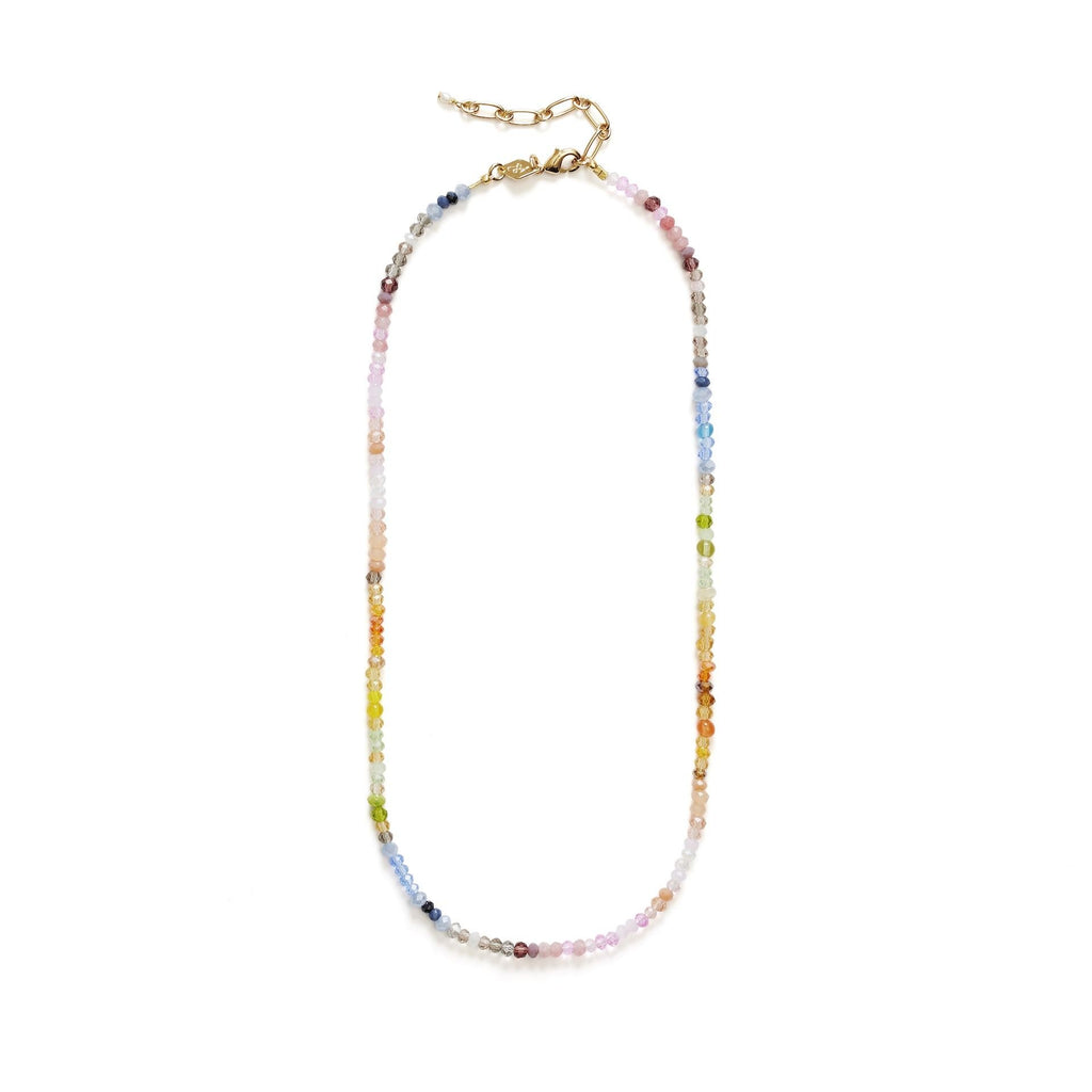 Dusty Dreams Gold Plated Necklace w. Beads, Agate & Jade