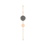 Magic Circus 18K Gold Earring-pendant w. Diamonds, Moonstone & Pearl