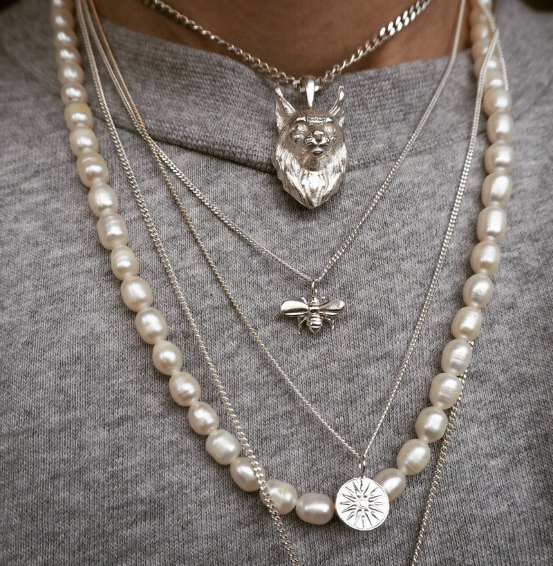Bee Silver Necklace