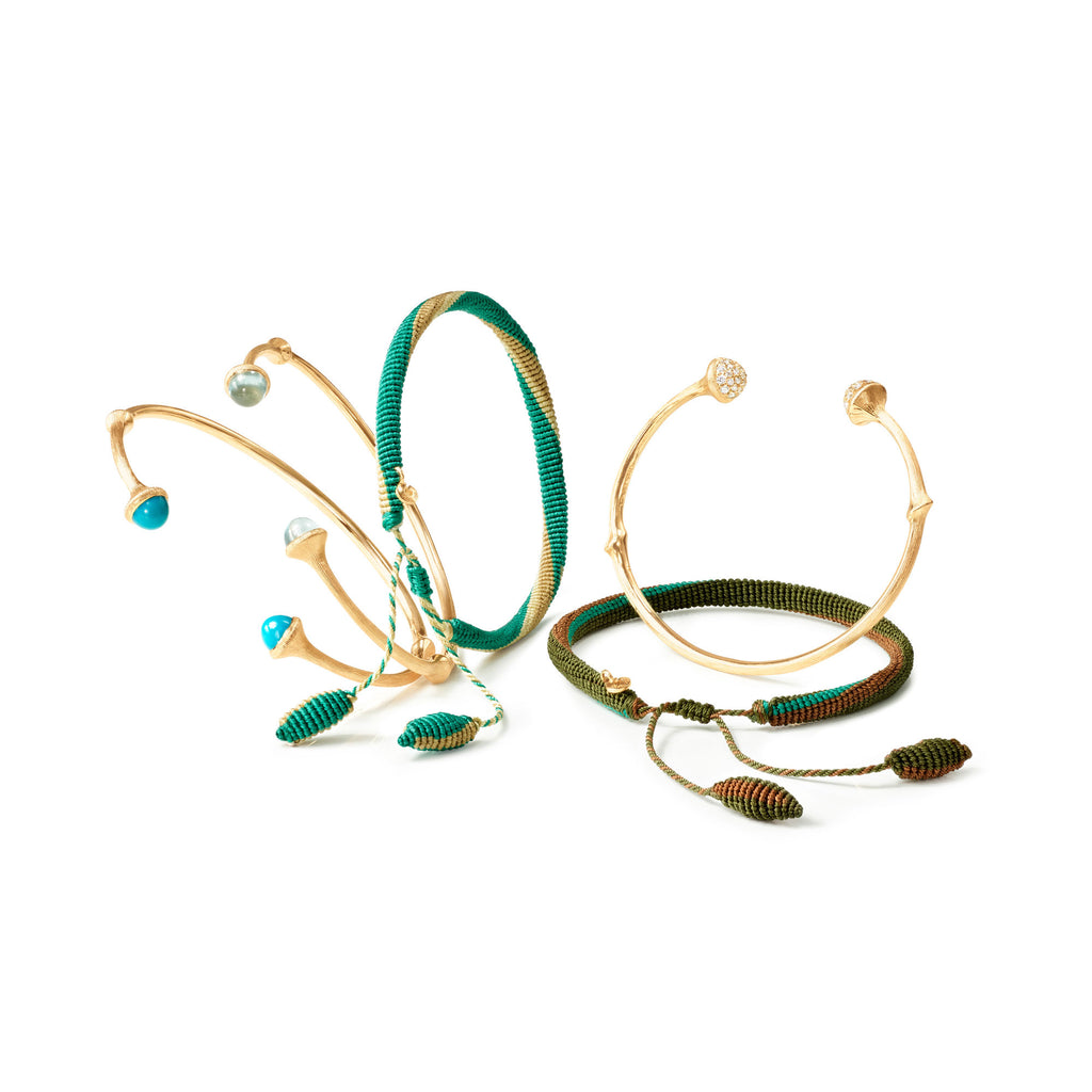 Life  Laguna Grøn & Gul 18K Guld Armbånd