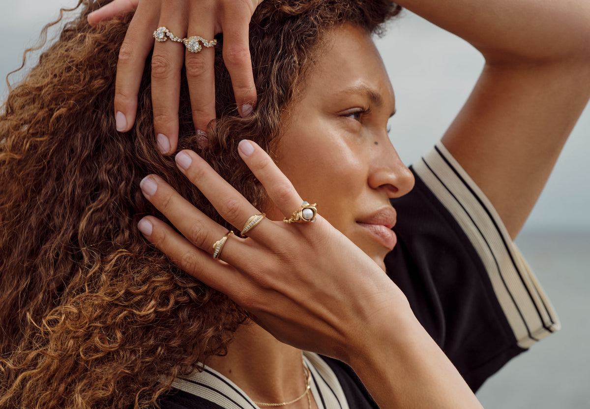 Elysia Majestic 14K Guld Ring m. Diamanter