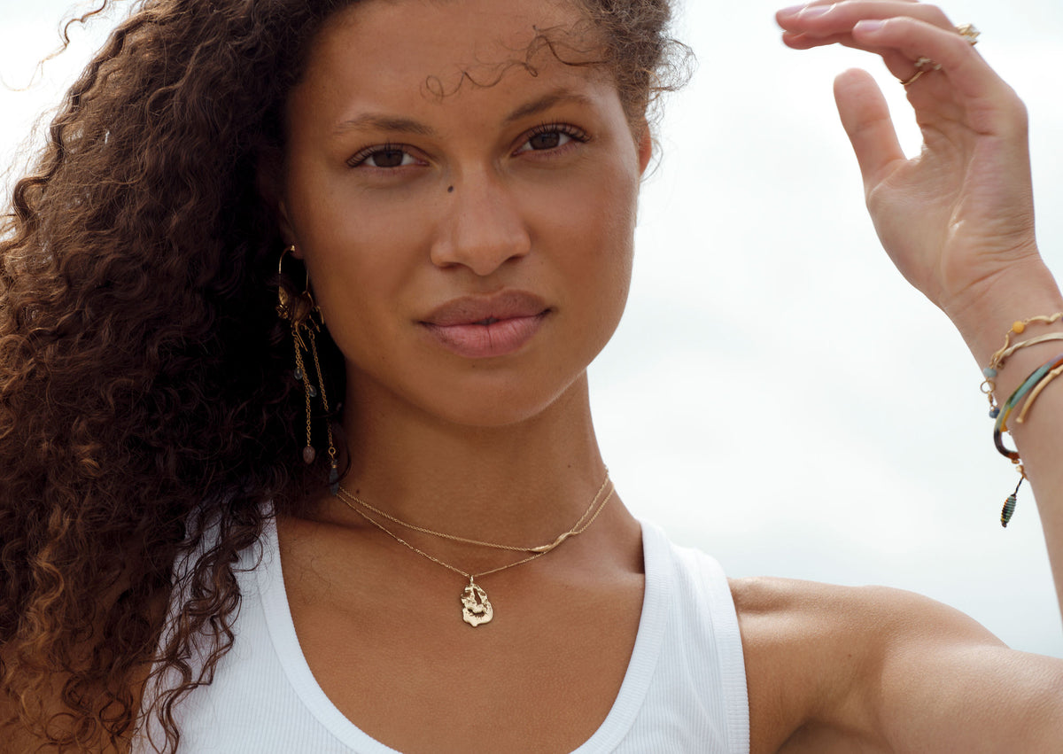 Elysia Horizon 14k Gold Necklace