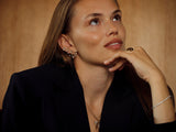 Shooting Star 18K Rosegold Earring Pendant w. Diamonds