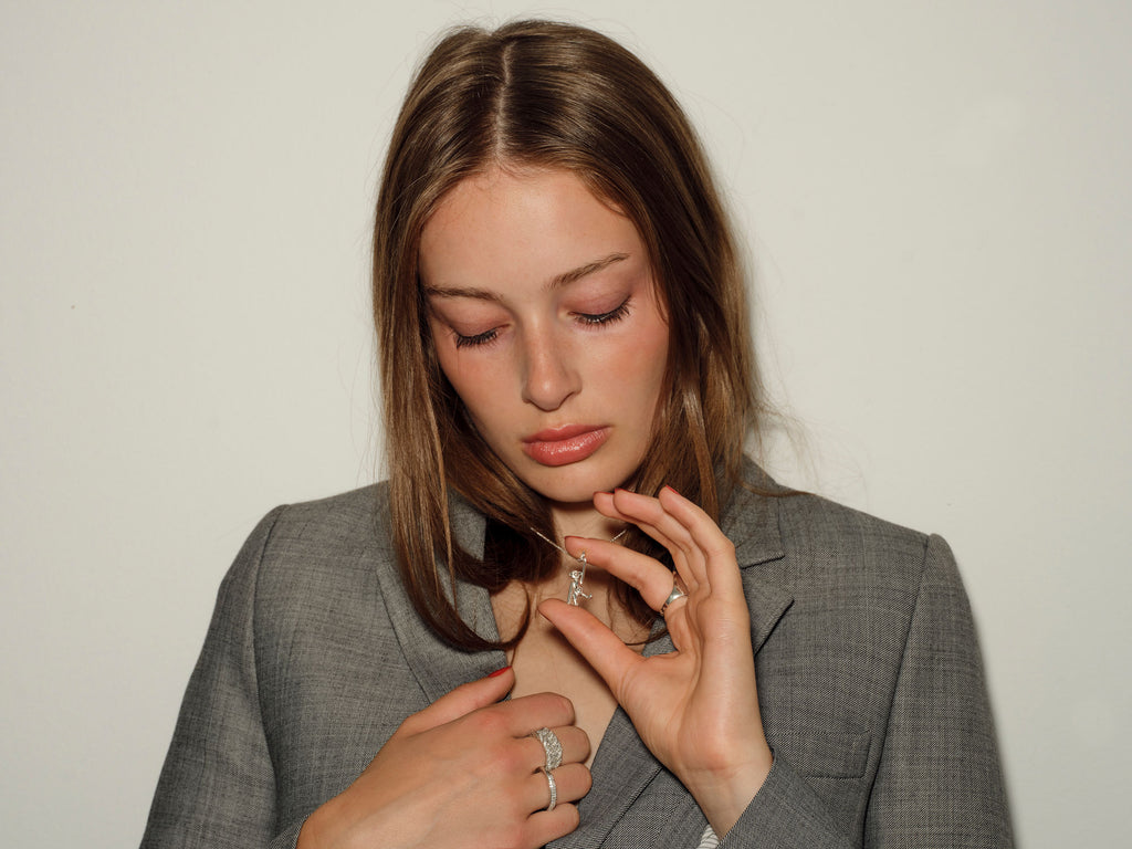 Monkey Silver Necklace