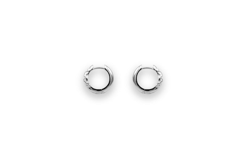 IX Rustic Silver Hoop