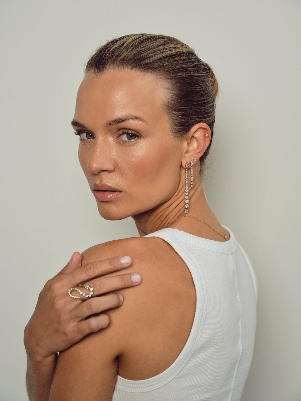 Poise Drop 14k Guld Ørestikker w. Lab-Grown Diamanter