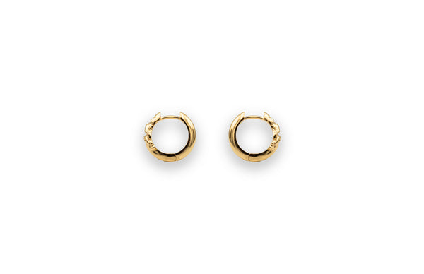 IX Rustic 22k Gold Plated Hoop