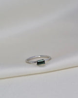 Nord Green S 18K Whitegold Ring w. Tourmaline & Diamond