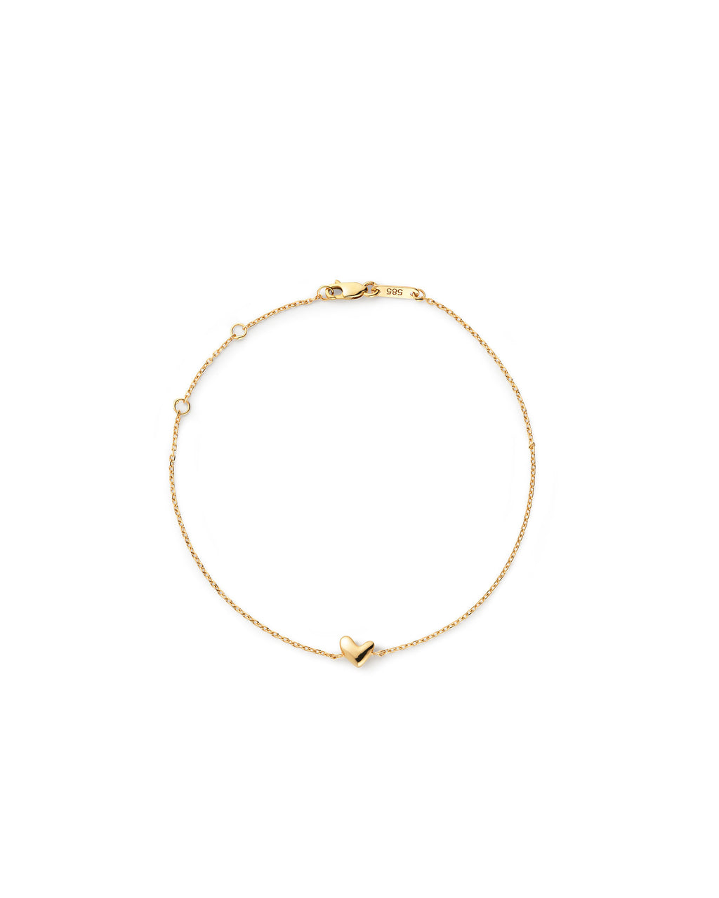 Gold Heart 14k Gold Bracelet