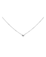 Guld Hjerte 14K Hvidgulds Halskæde