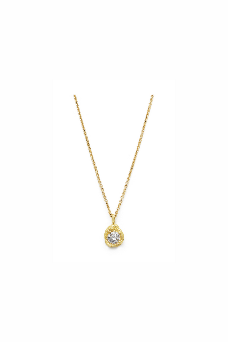 Iman 0.20ct 18K Gold Necklace w. Diamond