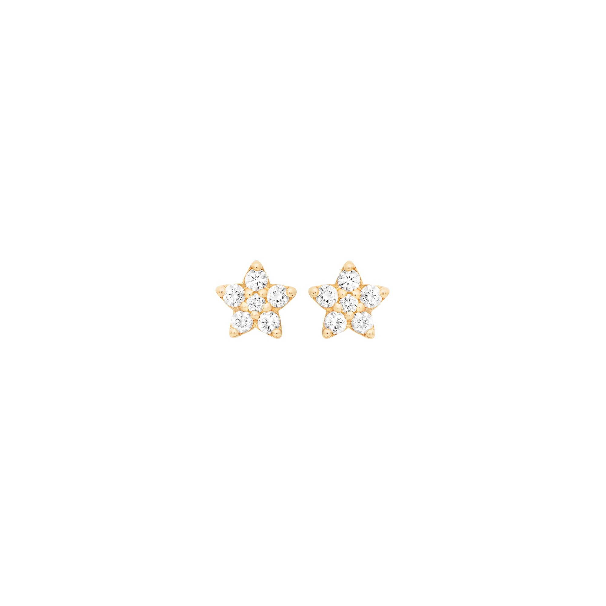 Mini Shooting Stars 18K Guld Øreringe m. Diamant