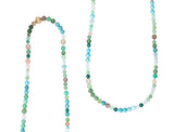 Perlen-Collier, Türkis 80 cm