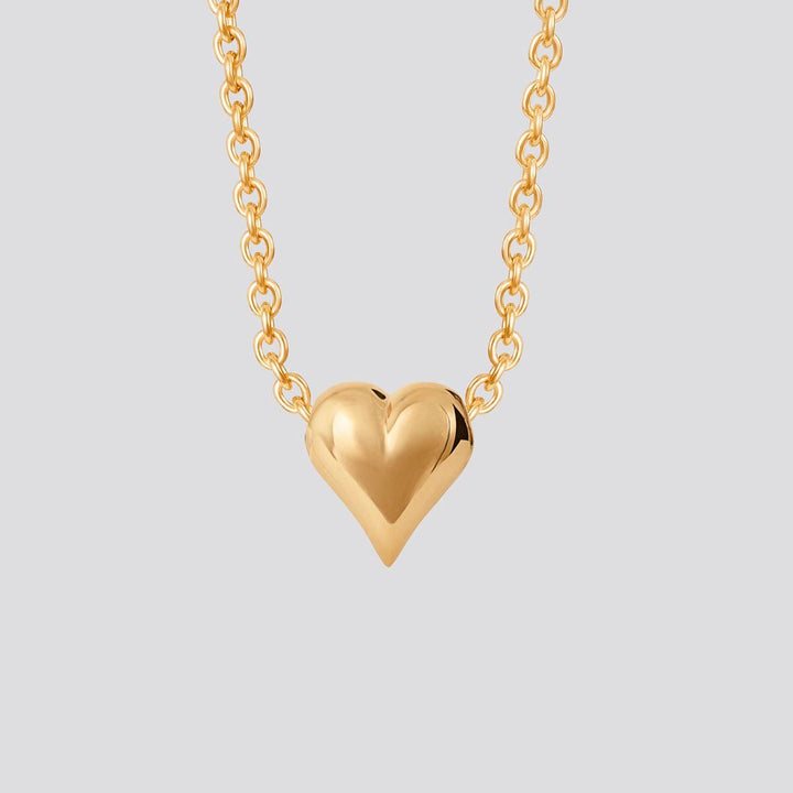 Heart 18K Guld Lås til Halskæde