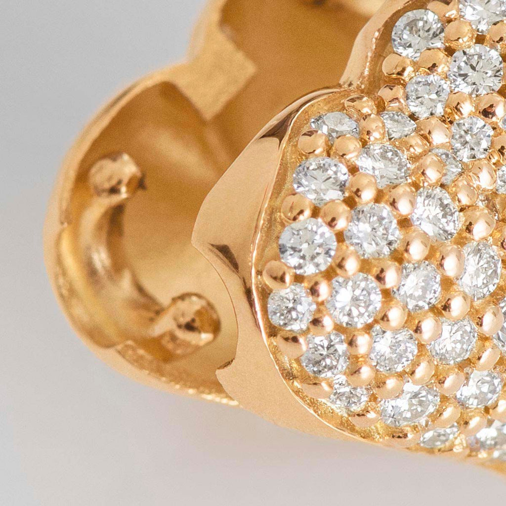 Heart 18K Guld Lås til Halskæde m. Diamanter