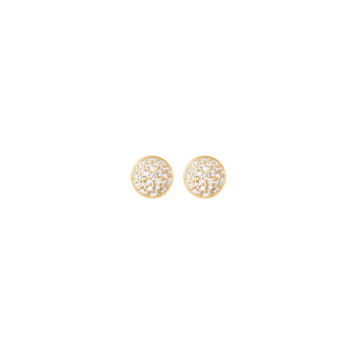 Lotus 18K Gold Studs w. Diamonds