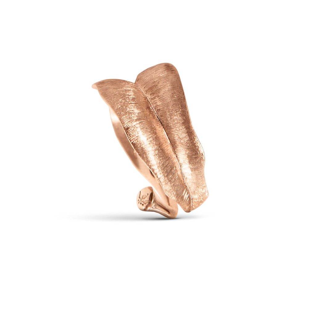 Medium Leaves 18K Rosaguld Ring