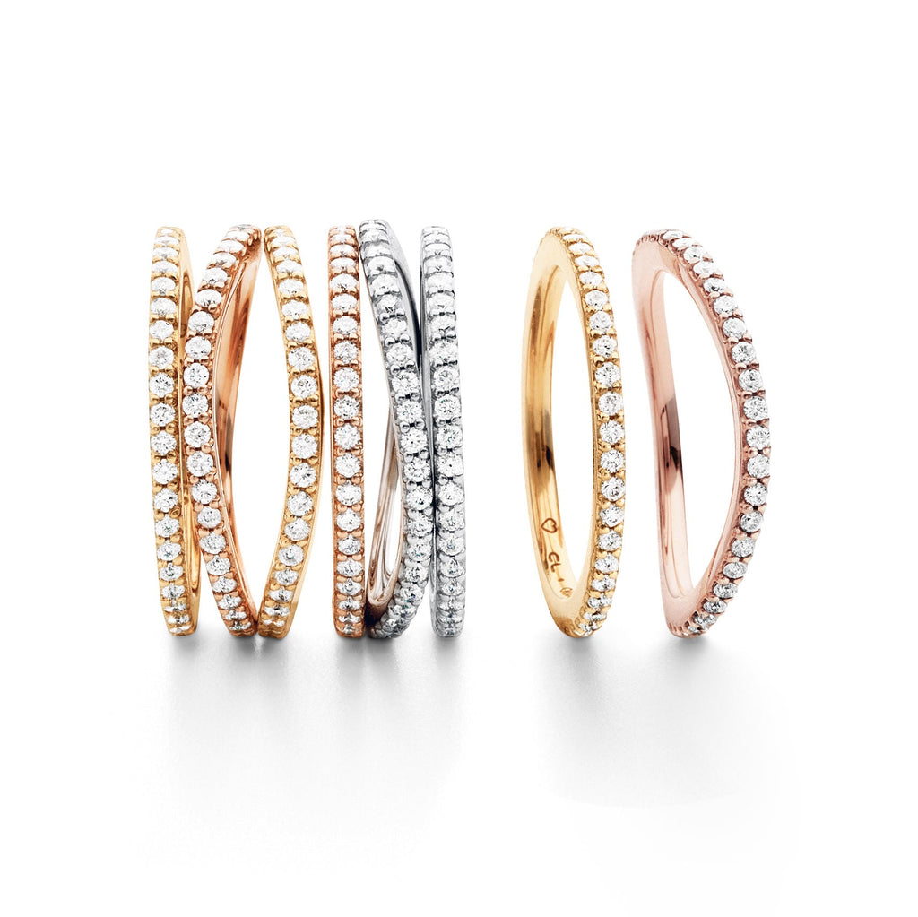 Love Bands 18K Rosegold Ring w. Diamonds