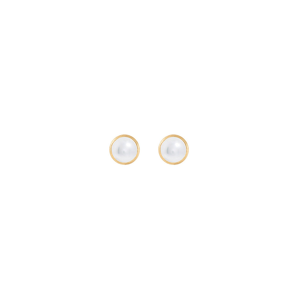 Lotus 18K Gold Studs w. Pearls