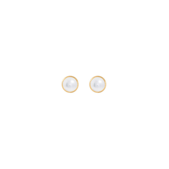 Lotus 18K Gold Studs w. Pearls