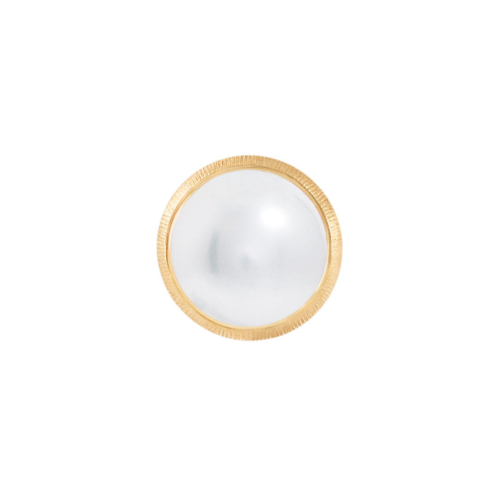 Lotus 18K Gold Studs w. Pearls