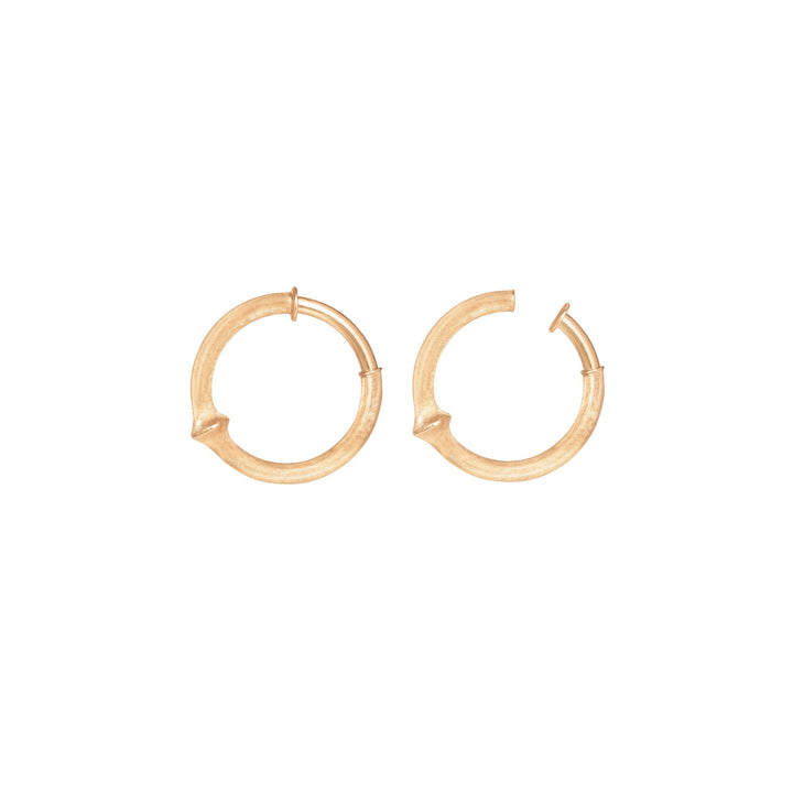 Large Nature 18K Gold Clip-on Earrings