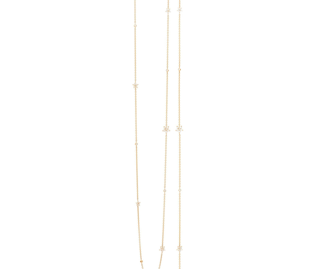 Shooting Stars 80cm 18K Guld Halskæde m. Diamanter