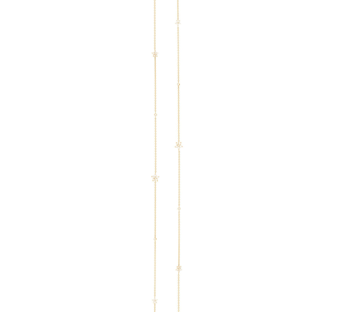 Shooting Stars 18K Gold Necklace w. Diamonds
