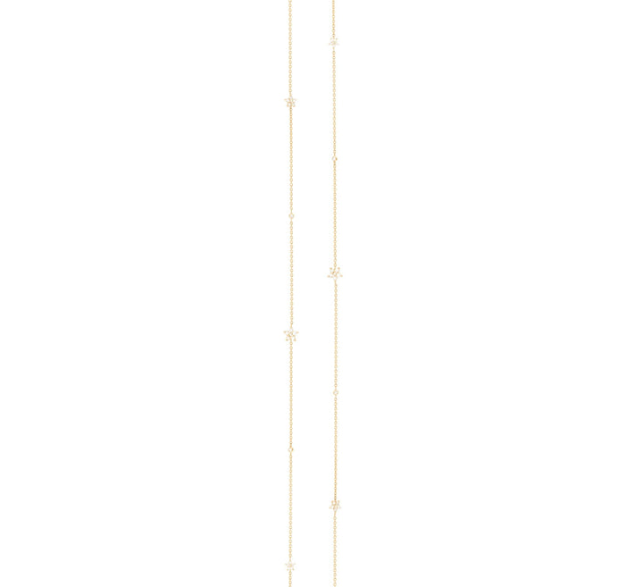 Shooting Stars 18K Gold Necklace w. Diamonds