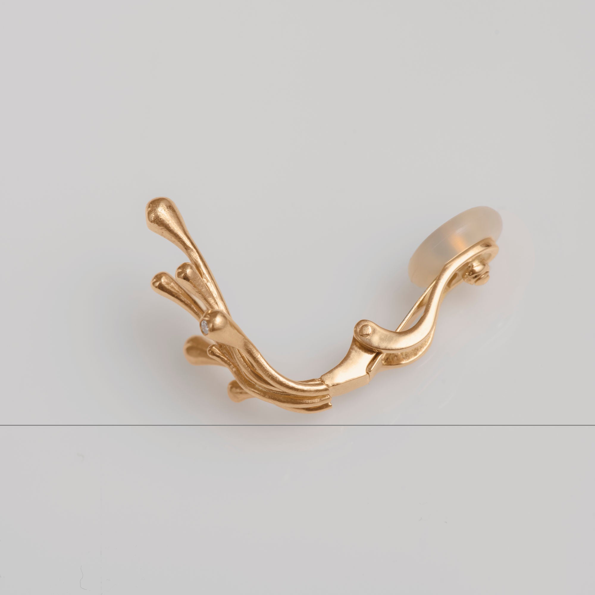 BoHo kleiner 18K Gold Ohrclip I Diamanten