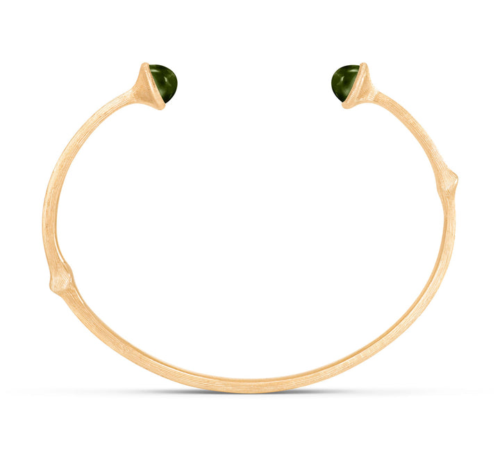 Nature Armreif aus 18K Gold I Grüner Turmalin