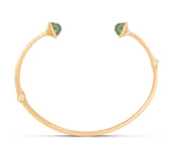 Nature 18K Gold Bangle w. Serpentine