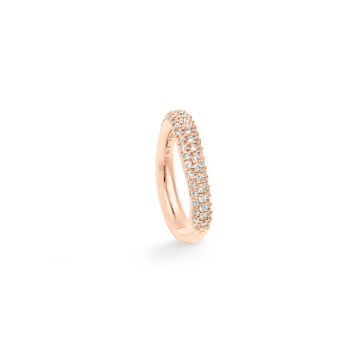Love 4 Pavé-Ring aus 18K Rosegold I Diamanten