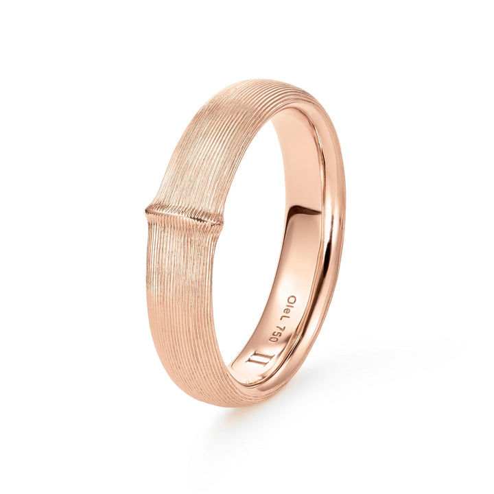 Large Nature Ring für Herren aus 18K Rosegold 