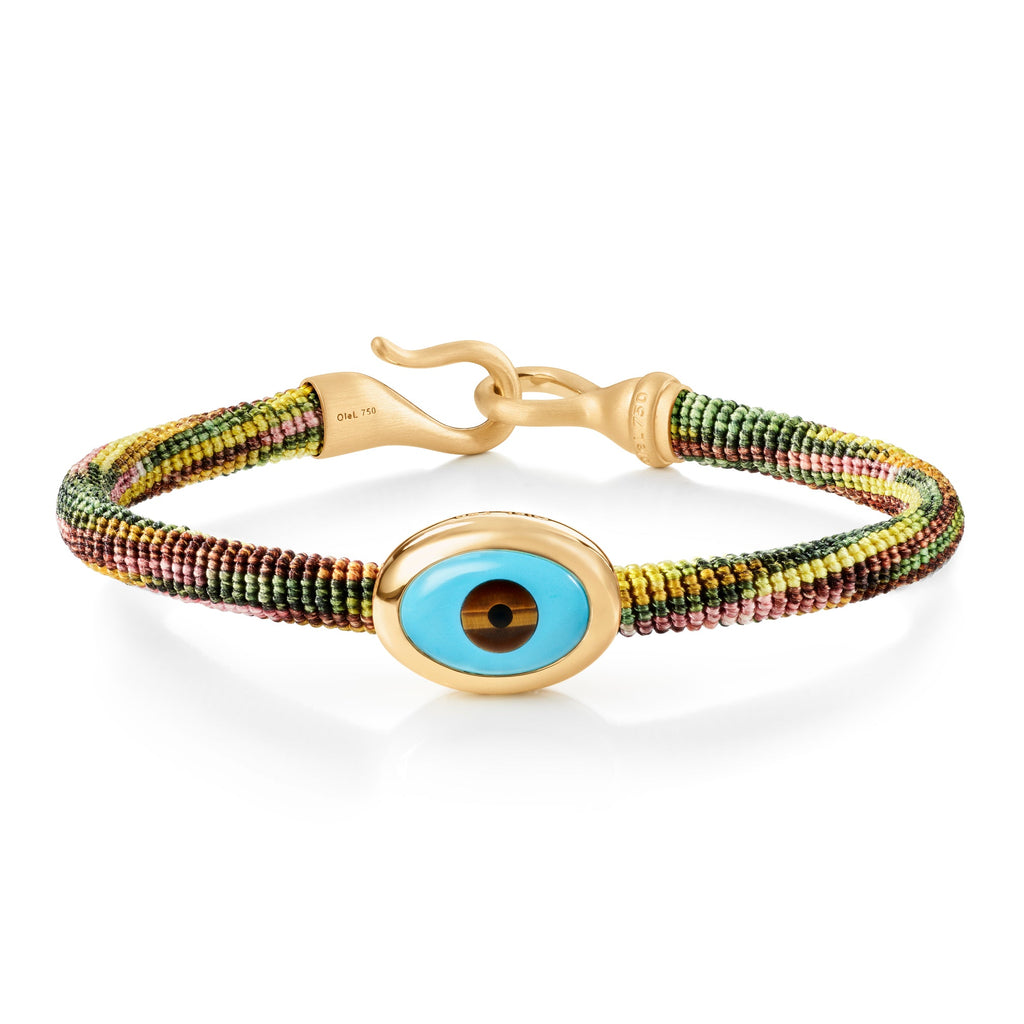 Life 6mm Plum 18K Guld Armbånd m. Evil Eye