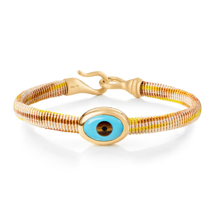 Life Golden Armband 6mm I 18K vergoldet I Böses Auge