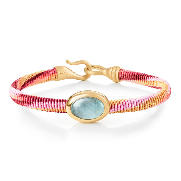 Life Berry Armband 6mm I 18K vergoldet I Aquamarin