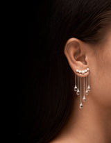 Rain Silver Earring w. Gemstones