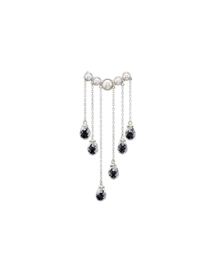 Rain Silver Earring w. Gemstones