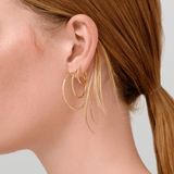 Bamboo Medium 14K Guld Hoops