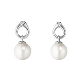 Magic 18K White Gold Earrings w. Pearls