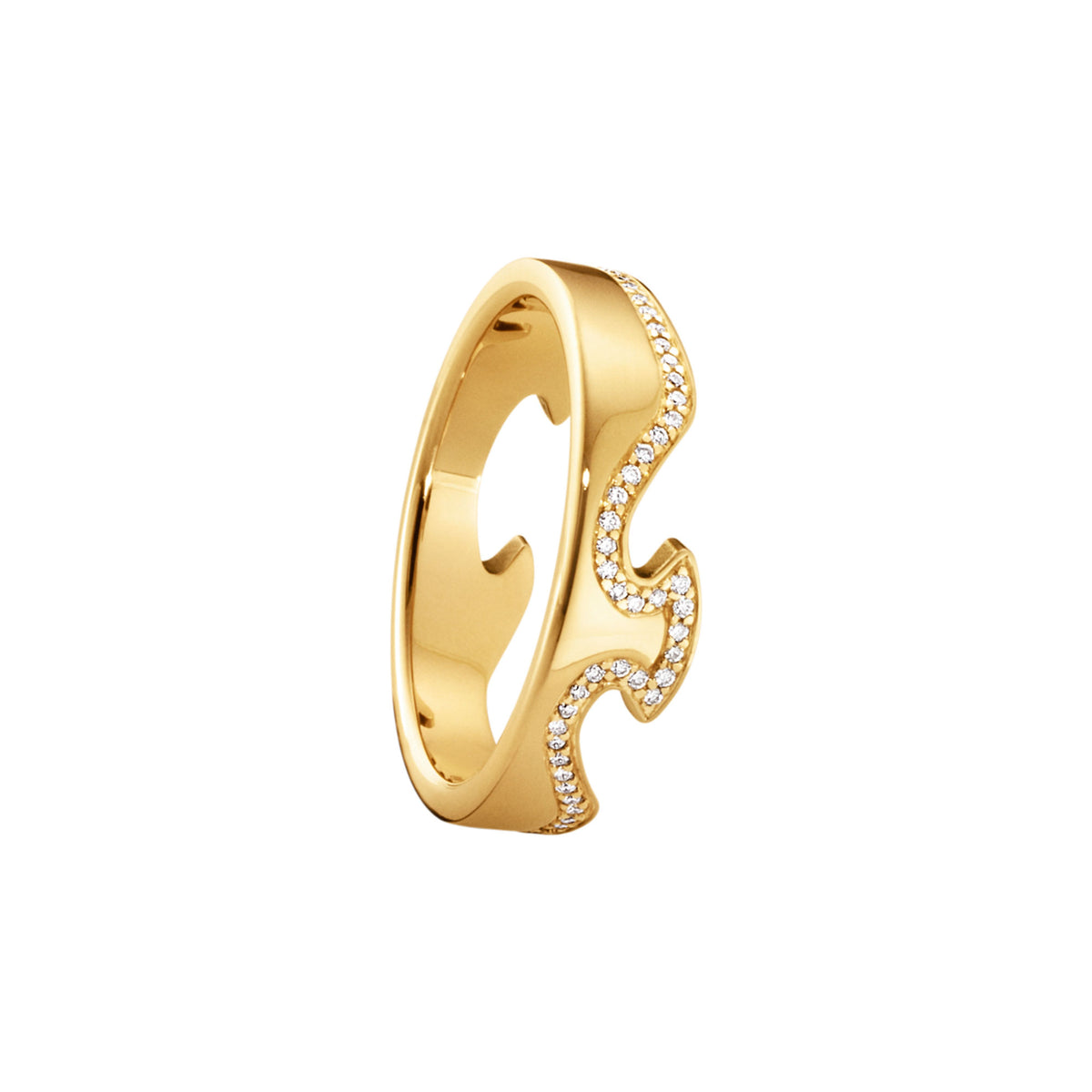 Fusion 18K Guld Ring m. Diamant