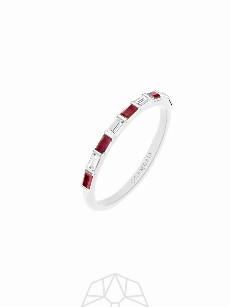 Ruby Serenity 14K White Gold Ring