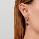 Olivia Amethyst Gold Plated Earrings