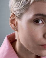 Six Prong Diamond 14k Whitegold Studs w. Diamonds