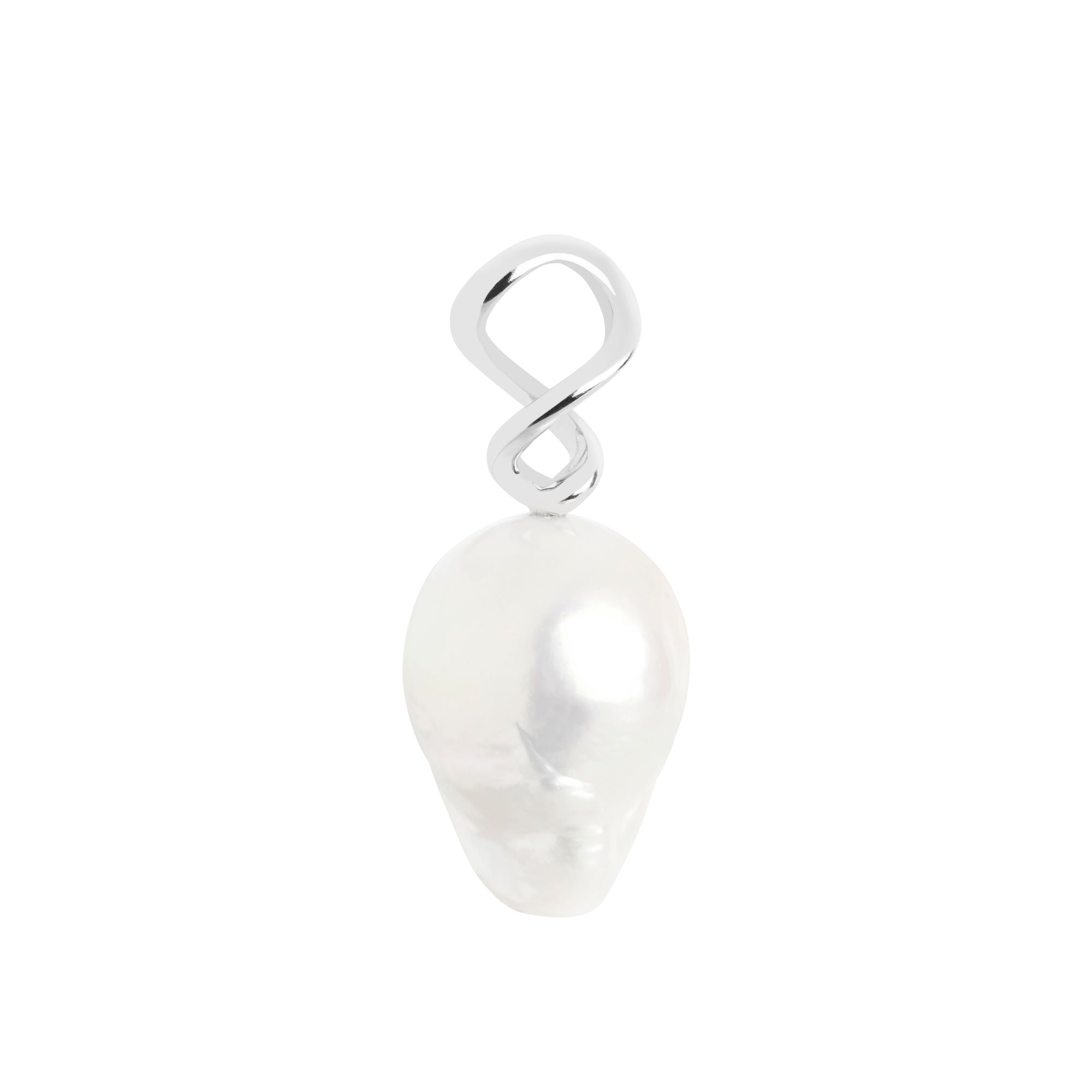 Twister Silver Pendant w. Pearl
