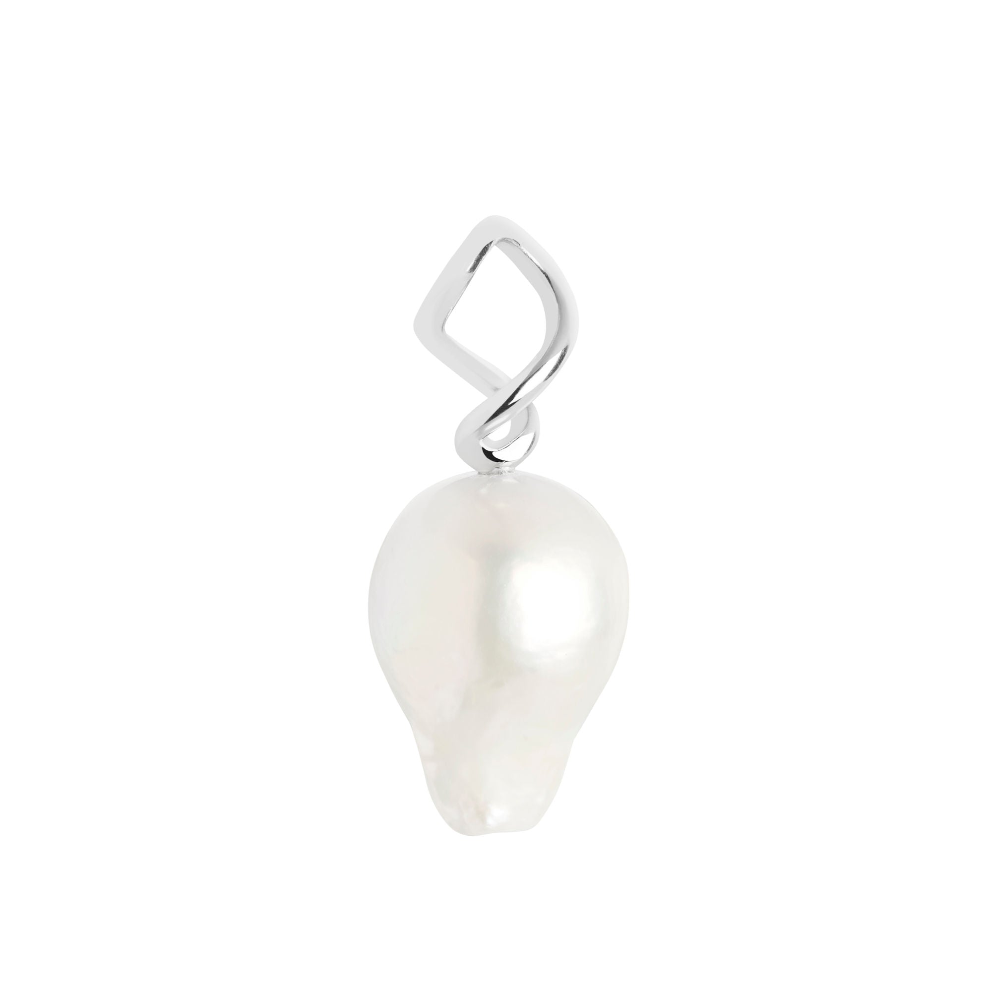 Twister Silver Pendant w. Pearl