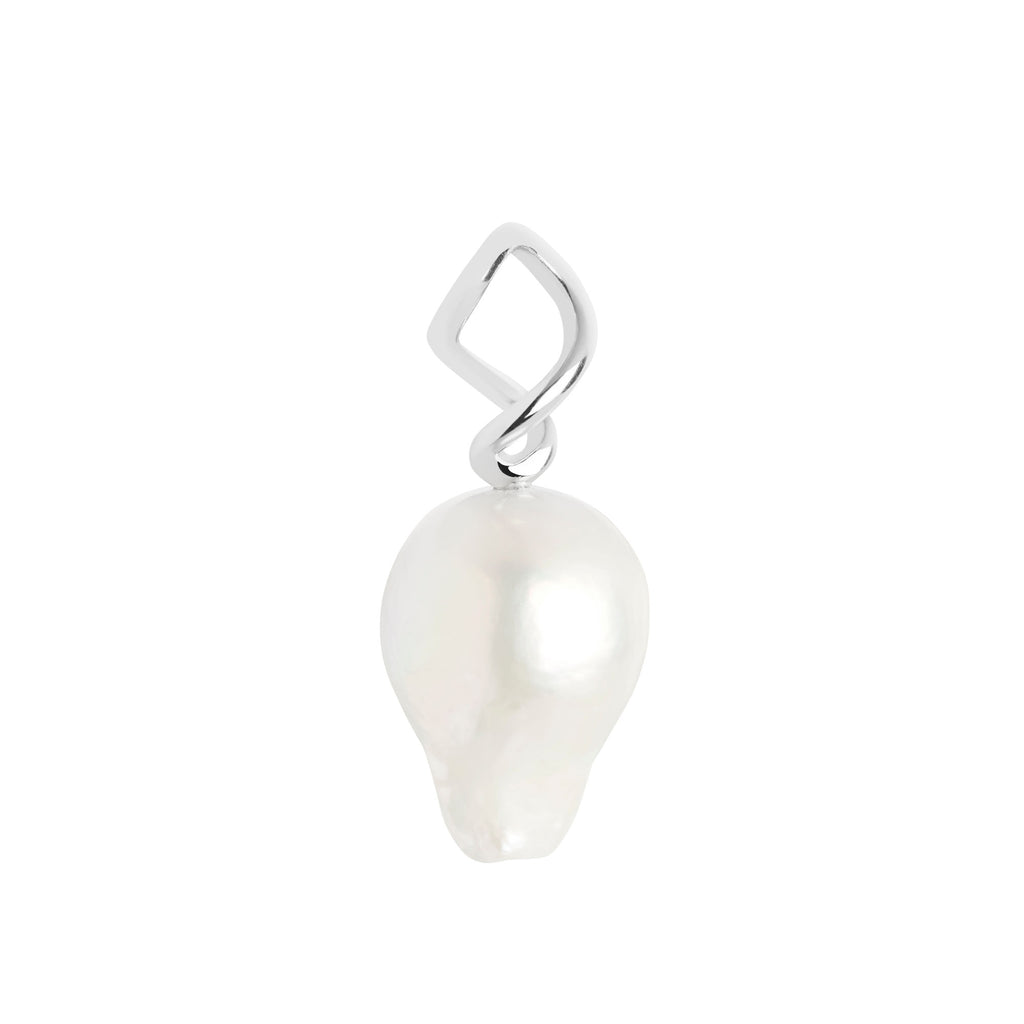 Twister Silver Anhänger w. Perle