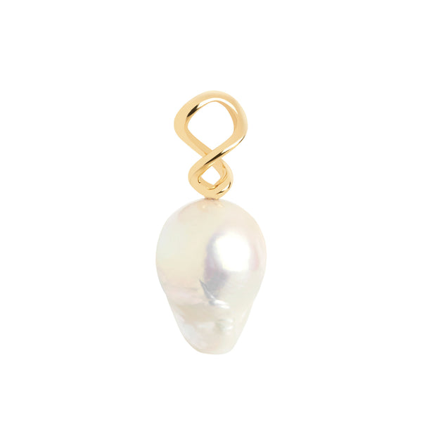 Twister Gold Plated Pendant w. Pearl